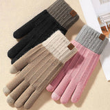 Winter Outdoor Warm Knitted Touch Screen Gloves_Cwag0392