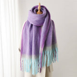 LOOPY YARN OMBRE SCARF WITH SOFT TASSELS_CWASC2741