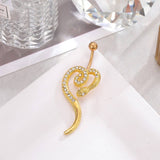 PUNK SNAKE BELLY RING UNIQUE BODY PIERCING_CWMM9314