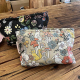 Large Canvas Makeup Bag Travel Cosmetic Pouch_Cuab00657