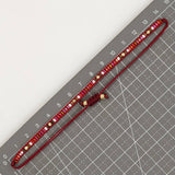 BEADED SMALL CROSS RICE BEAD BRACELET_CWMM3813