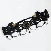 HALLOWEEN PEARL LACE HEADBAND_CWMM0136