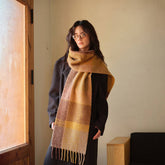 Wool Scarf For Winter Versible Checkered Shawl_Cwasc2327