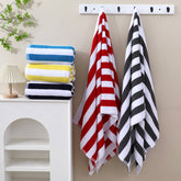 LARGE COTTON BEACH TOWEL BOLD STRIPE DESIGN_CWMM7604