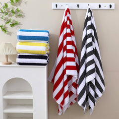 LARGE COTTON BEACH TOWEL BOLD STRIPE DESIGN_CWMM7604