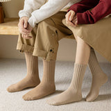 AUTUMN AND WINTER WARM SOLID COLOR STACKED SOCKS_CWMS1047
