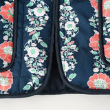 STAND COLLAR FLORAL PRINT LOOSE QUILTED JACKET_CWOJA1560