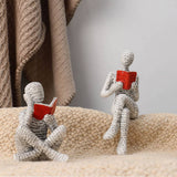 Reading Woman Resin Figurine For Home Decor_Cwmm9831