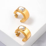 FASHION STAINLESS STEEL EARRINGS WITH ZIRCON_CWMM3647