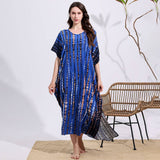 Tie-Dye Cotton Blend Beach Cover-Up Robe_Cwmm6142