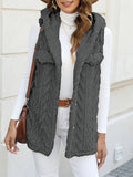 Warm Stylish Plush Hooded Cardigan Vest