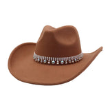 FALL WINTER WESTERN ETHNIC WOOL COWBOY FEDORA_CWAH04477