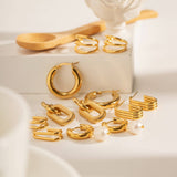 PERSONALIZED HIGH END GOLD PIGMENT HOOP EARRINGS_CWMM2350