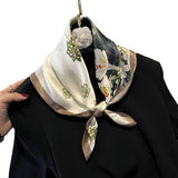 SILK SCARF FOR WOMEN VERSATILE SPRING SUMMER_CWASC0543