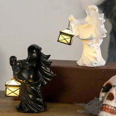 HALLOWEEN GRIM REAPER LANTERN RESIN DECOR_CWAJE5287