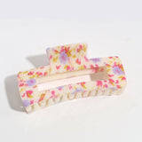 INK FLOWER CUTOUT HAIR CLAW ELEGANT DAILY STYLE_CWAHA2293