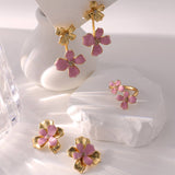 FLOWER DESIGN EARRINGS_CWAJE0460