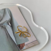 ADJUSTABLE IRREGULAR BOW OPEN RING FOR WOMEN_CWAJE3108