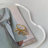 ADJUSTABLE IRREGULAR BOW OPEN RING FOR WOMEN_CWAJE3108