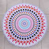 ROUND MICROFIBER TASSEL BEACH TOWEL BLANKET_CWMM7602