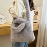 Winter Large Capacity Crossbody Shoulder Plush Bag_Cwab3959
