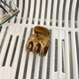Cwaha5107_Vintage Oil Painting Wood Grain Hair Claw Clip
