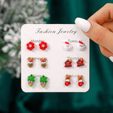 CHRISTMAS NEW CREATIVE CARTOON EARRING COMBINATION_CWMM2613