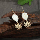 SIMPLE AND STYLISH WHITE SHELL EARRINGS_CWMM4331