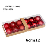 6CM PAINTED CHRISTMAS BALLS SET OF 12PCS_CWAJE5307