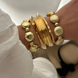 HIGH GRADE METAL IRREGULAR GLOSSY OPEN BRACELET_CWMM3111