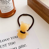 6PCS SET ACRYLIC BEAR FLOWER BOW HAIR TIES_CWAHA0337