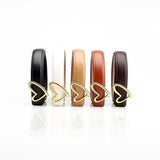 Versatile Heart-Shaped Buckle High-End Belt