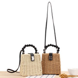 CUTE WOODEN BEAD PORTABLE WOVEN BAG_CWAB2096