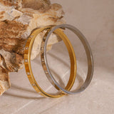 Zircon Clasp Bangle In Stainless Titani Steel_Cwaje4875