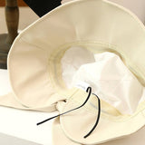 OUTDOOR UV PROTECTION BOW CASUAL BUCKET HAT_CWAB2848