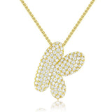 FASHIONABLE PENDANT NECKLACE ZIRCONIA LETTERS_CWMM5868