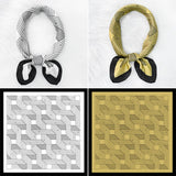 GEOMETRIC SCARF ELEGANT PRINT SQUARE FOR WOMEN_CWASC1166