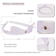 CUTE SIMPLE ACETATE BOW HEADBAND HAIRPIN_CWAHA4346