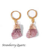 NATURAL STONE AMETHYST ORIGINAL STONE EARRINGS_CWAJE1072