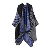 SHAWL SCARF FAUX CASHMERE SLIT CAPE_CWASC2261