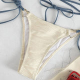 HARD CUP BIKINI SET TIE SIDE SEXY SWIMSUIT_CWMW0193