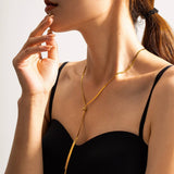FASHIONABLE AND SIMPLE PULL OUT NECKLACE_CWAJE1380