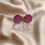 SIMPLE WARM COLOR SWEET EARRINGS_CWAJE1640