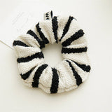 RETRO STRIPED LARGE INTESTINE HAIR TIE_CWAHA0793