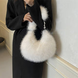Winter Handbag Plush Shoulder Dumpling Bag_Cwab3970