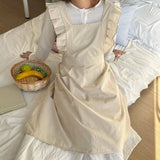 Waterproof And Fresh Ruffled Strap Cross Apron_Cwmm5815