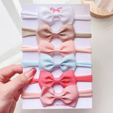 KIDS BOW HEADBAND SET ELASTIC NYLON NO MARKS_CWAHA6720