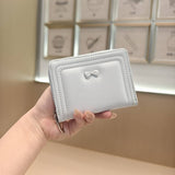 Cute Bow Zip Bifold Wallet For Women_Cwab06227