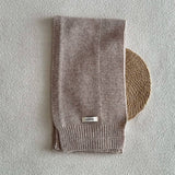 100% WOOL SOLID STRIPED KNIT SCARF UNISEX_CWASC2333