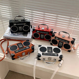 RETRO RADIO BOX SHAPED MESSENGER BAG_CWAB0985